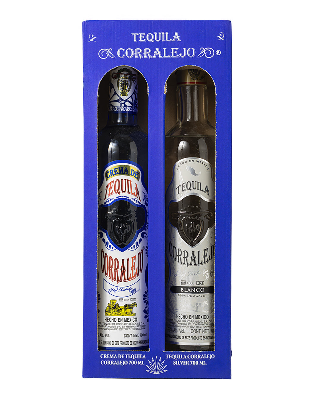 Duo Pack Tequila Corralejo Blanco y Crema de Tequila 700 ml C/U